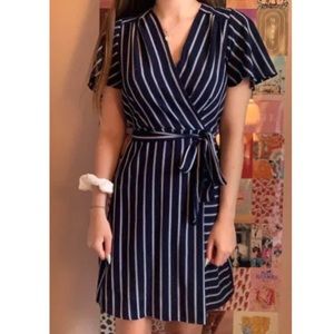 Monteau blue strip dress- Size large